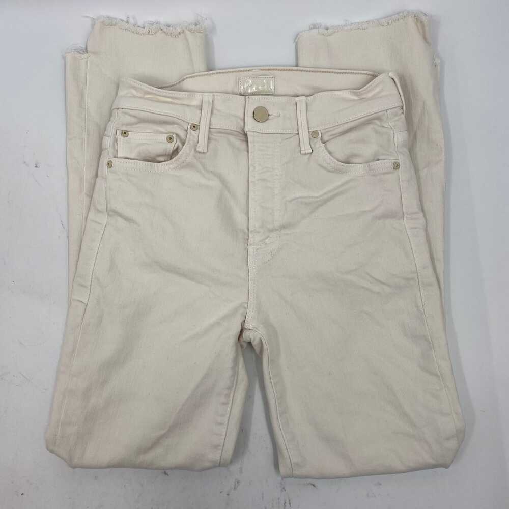 MOTHER Cream Insider Crop Step Fray Jeans | Women’s Regular 25 - Picture 7 of 11
